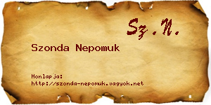 Szonda Nepomuk névjegykártya
